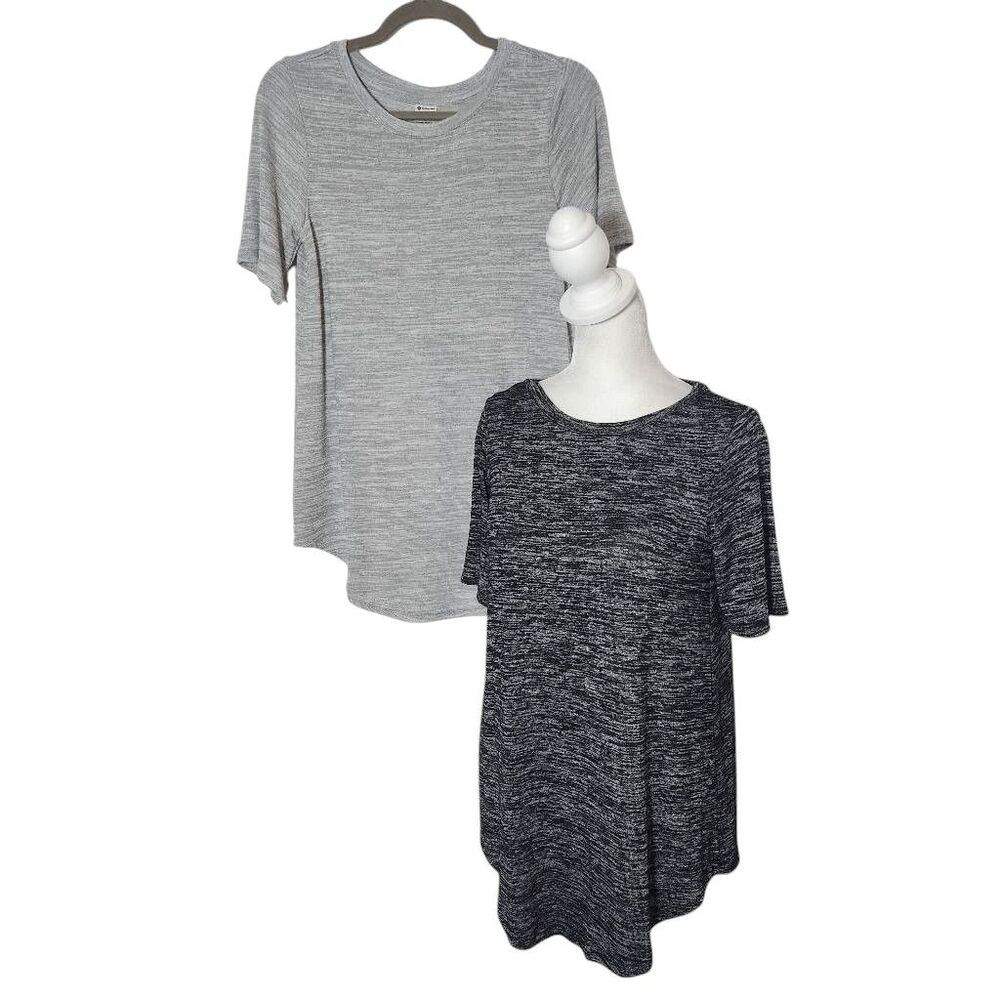Member's Mark Set of Two T-shirts Gray Tee and Black Tee Size Medium